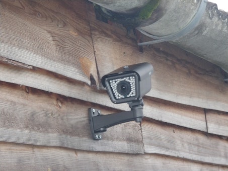 Black CCTV camera