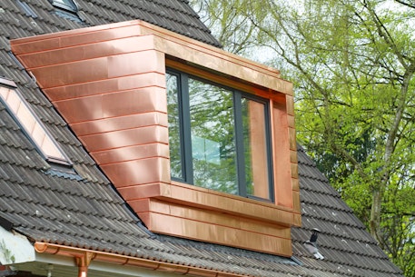 Residential development with copper roof and risk of metal theft